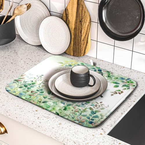 Hummingbird Dish Drying Mat for Kitchen Countertop