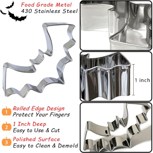 Halloween Cookie Cutters Set 7Pcs Large (7 Count)