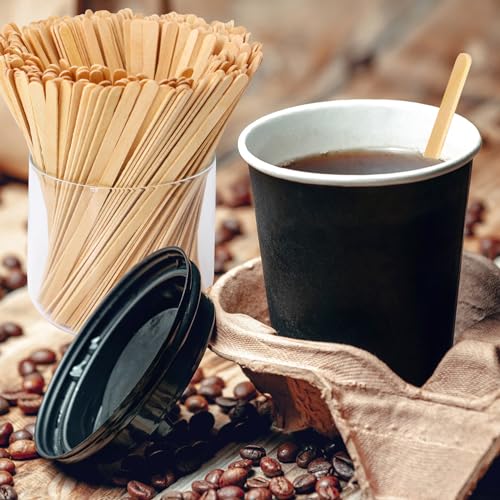1000PCS 5.5 IN Wooden Coffee Stirrers