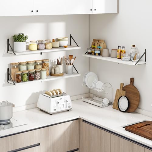 Floating Book Shelves for Wall (3 Count)
