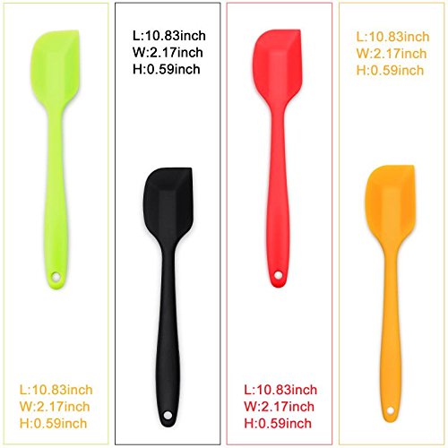 4 Piece Silicone Spatula Set with Stainless Steel Core (4 Count)