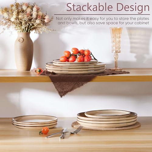 Ceramic 10.43 Inch Dinner Plates Set of 6 (6 Count)