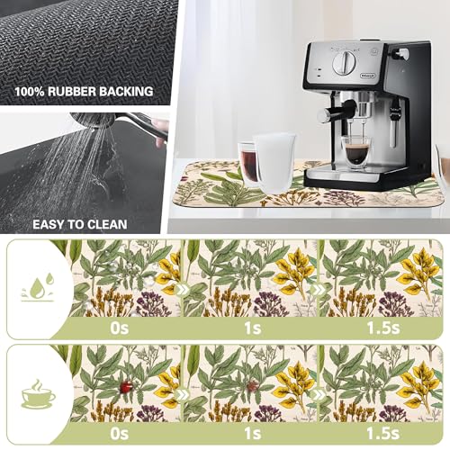 Dish Drying Mat for Kitchen Counter Absorbent Dish Coffee Mat 16"X24"