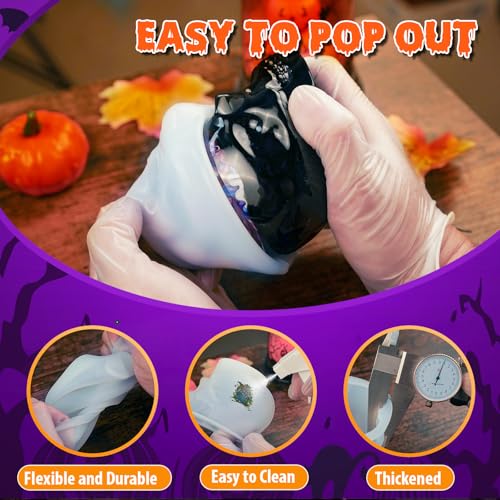 3D Skull Resin Molds (4 Count)