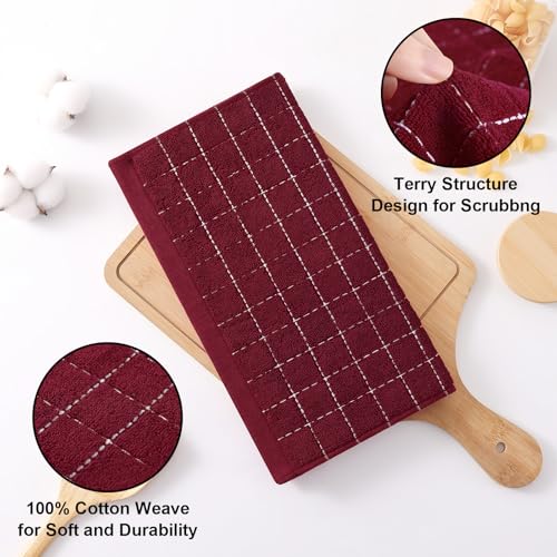 100% Cotton Terry Kitchen Dish Cloths (12 Count)