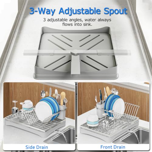 304 Stainless Steel Dish Drying Rack for Kitchen Counter
