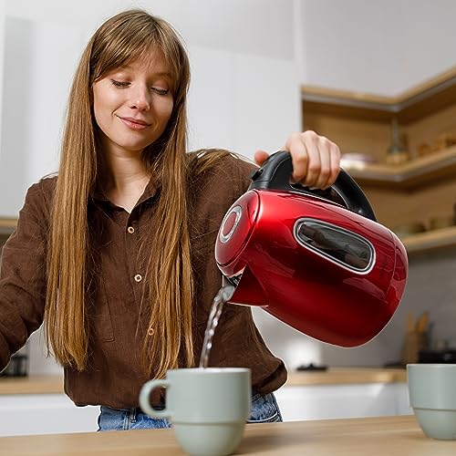 Red Stainless Steel Electric Kettle