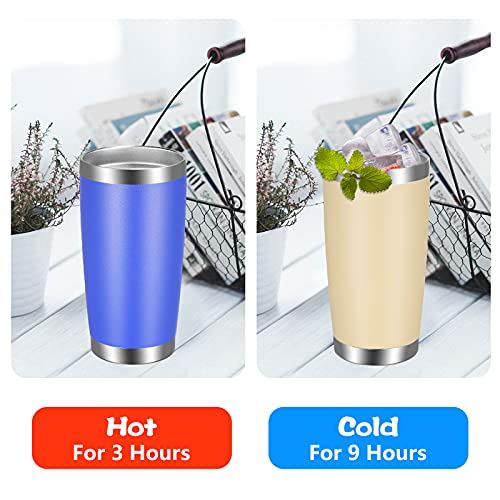 20oz Tumbler with Lid and Straw Stainless Steel Tumbler Cup Bulk Vacuum Insulated Double Wall Travel Coffee Mug Powder Coated Coffee Cup (12 Count)