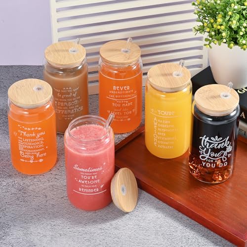 12 Pack Employee Inspiration Gifts Glass Cups (12 Count)