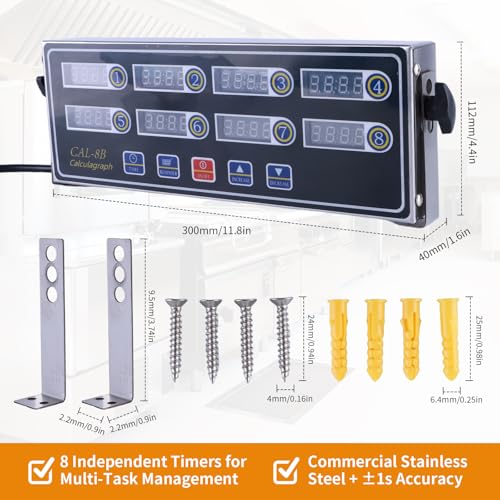 8 Channel Digital Kitchen Timer