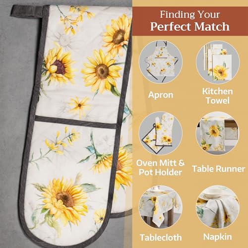 Double Oven Mitts 100% Cotton Double Oven Glove
