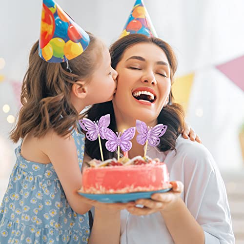 48 Pcs Butterfly Cupcake Toppers 3D (48 Count)