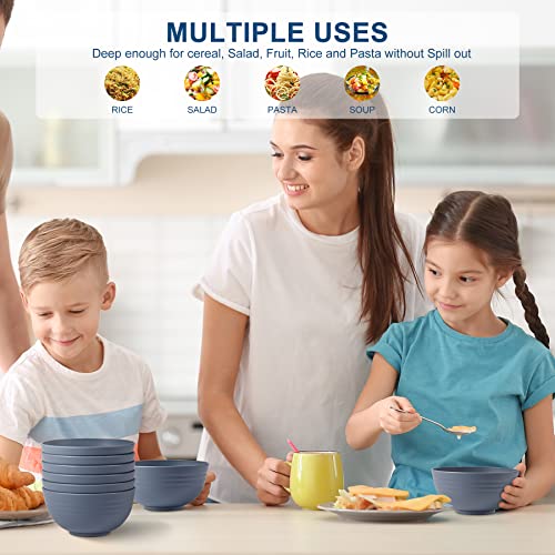 BPA Free Unbreakable Wheat Straw Cereal Bowls (26 Count)