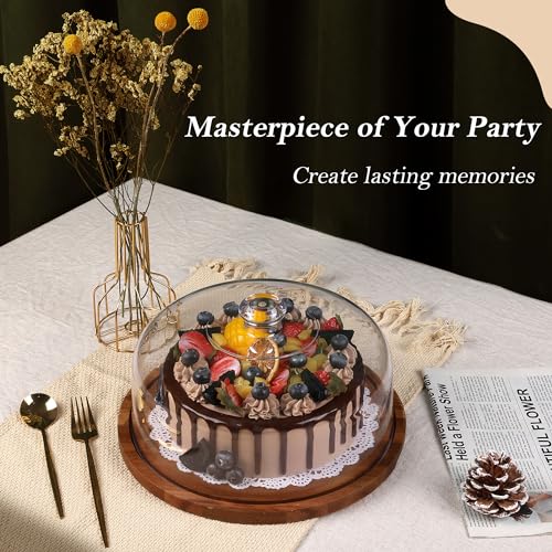 Cake Stand with Clear Acrylic Dome Lid