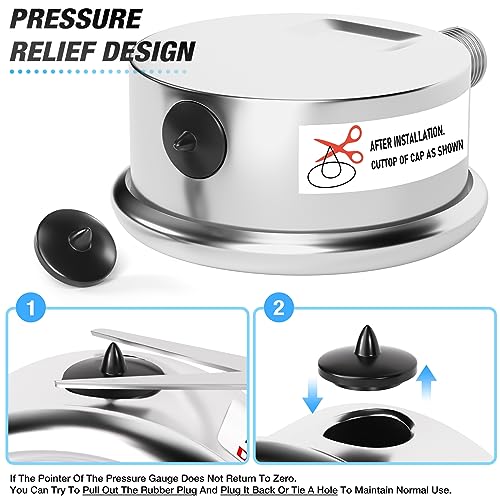 0~100Psi Liquid Filled Pressure Gauge Stainless Steel with 316 Stainless Steel Joint 1