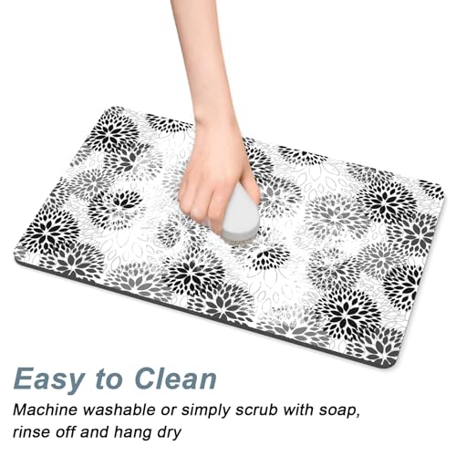 Coffee Mat 12" x 19" Cute Coffee Bar Mats for Espresso Machine Station Accessories and Organizer