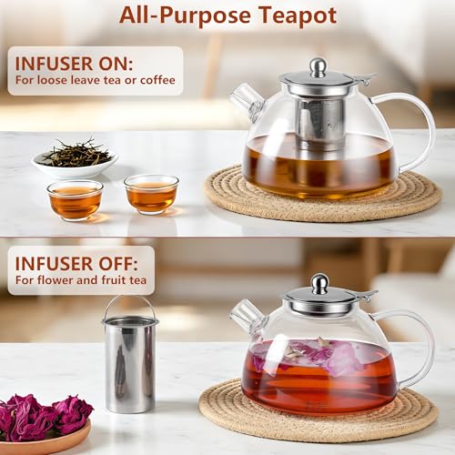 Glass Teapot with Removable Infuser