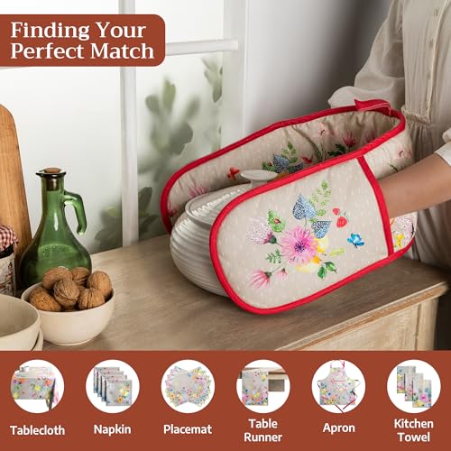 Double Oven Mitts 100% Cotton Double Oven Glove