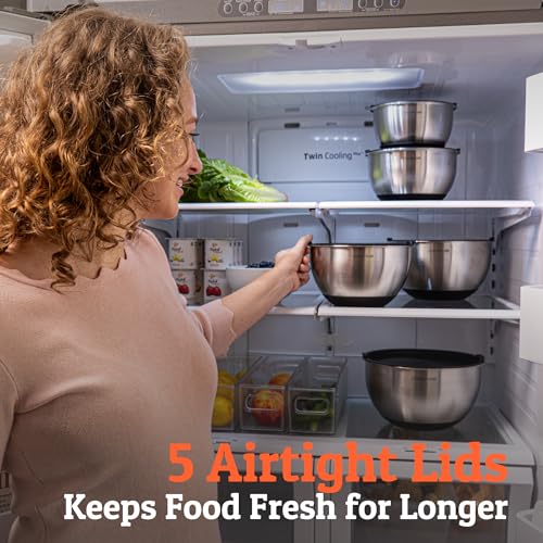 Premium Mixing Bowls With Airtight Lids Set