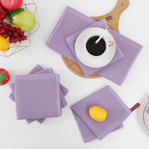100% Cotton Waffle Weave Kitchen Dish Cloths 6 (6 Count)
