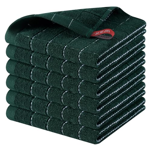 100% Cotton Terry Kitchen Dish Cloths (6 Count)