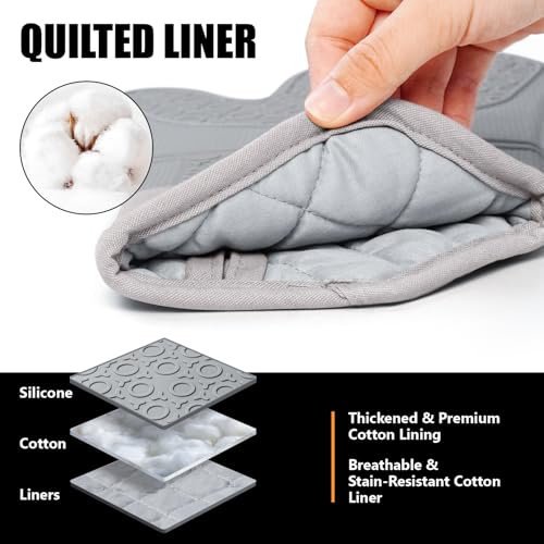 Silicone Oven Mitts and Pot Holders Sets