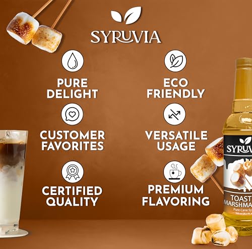 Coffee Syrup Toasted Marshmallow Flavored Syrup for Drinks (25.4 Fl Oz)