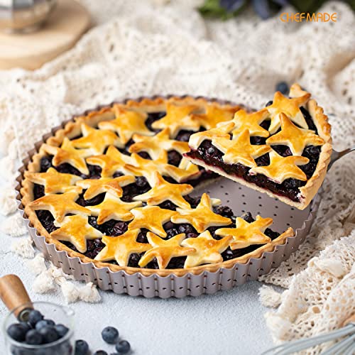 9.5 Inch Round Tart Pan with Holes Removable Loose Bottom