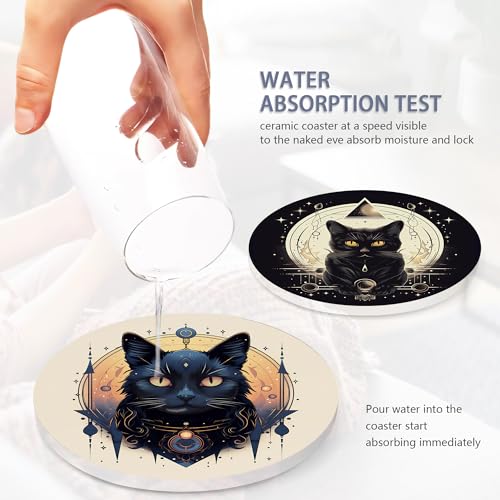 Drink Coasters Set of 6 with Holder