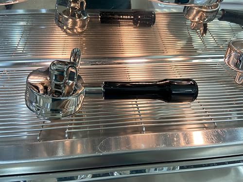 58mm Double Spout Portafilter Compatible with La Marzocco Espresso Machine Stainless Steel Espresso Portafilter with Double Shot Filter Basket Espresso Accessories