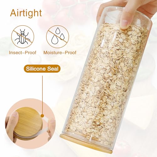 Glass Jars with Bamboo Lids (3 Count)