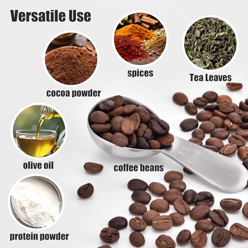 Stainless Steel 1 Tablespoon Coffee Scoop for Ground Coffee