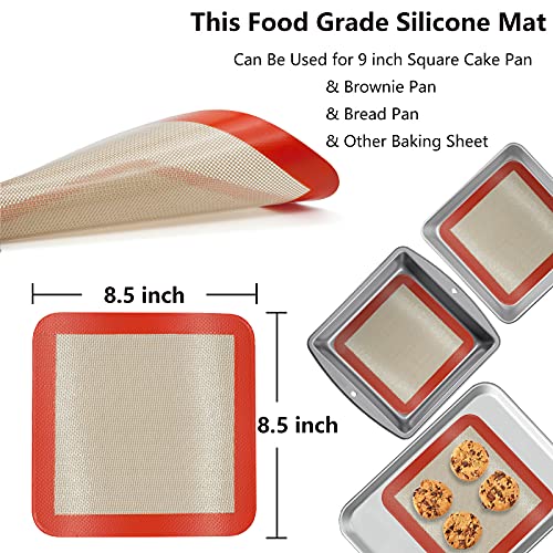Square Silicone Baking Mats for 9 Inch Baking Pan
