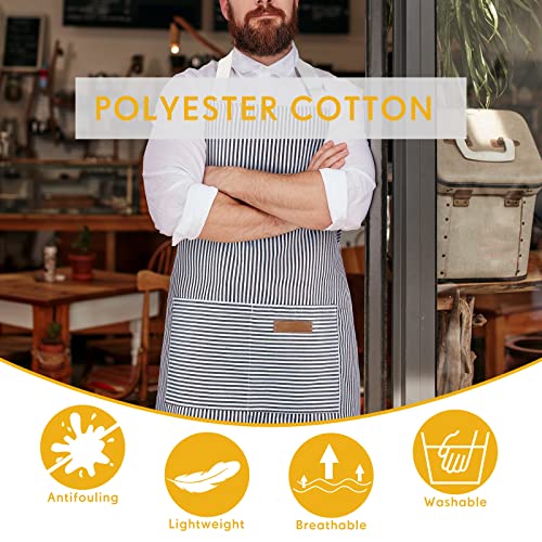Cotton Aprons with Pockets (4 Count)