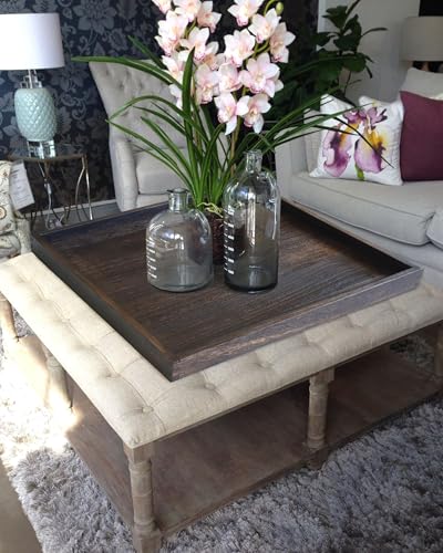 Rustic Wooden Serving Tray 24" Square