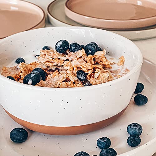 Mora Ceramic Flat Bowls Set of 4