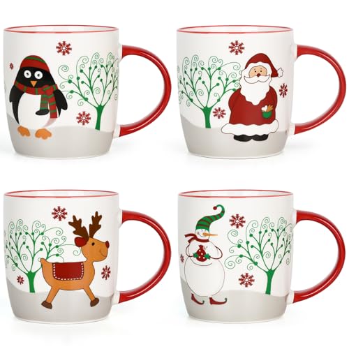 Christmas Mugs Set of 4 (4 Count)