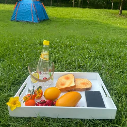 Glossy White Acrylic Serving Tray