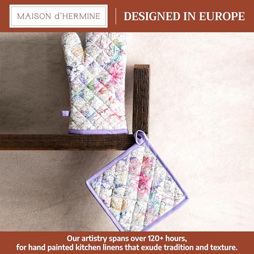 100% Cotton Oven Mitt & Pot Holder Set