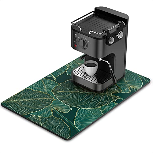 Coffee Mat 16" x 24" Cute Tropical Theme Coffee Bar Mats for Espresso Machine Station Accessories and Organizer