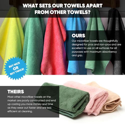 12" x 12" Microfiber Cleaning Cloths (50 Count)