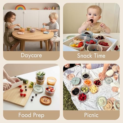 Silicone Snack Containers for Kids (8 Fl Oz)