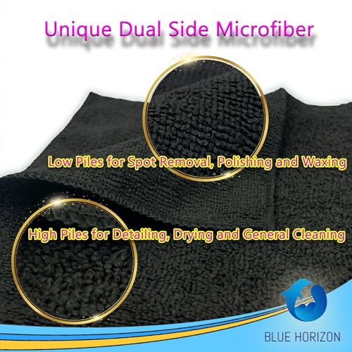 Black Microfiber Cleaning Towels (36 Count)
