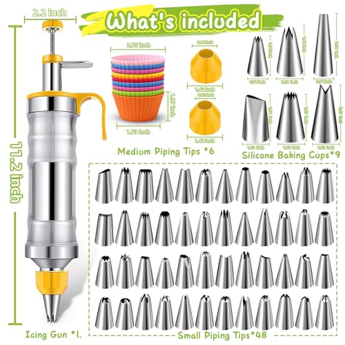 Dessert Decorating Syringe Set (66 Count)