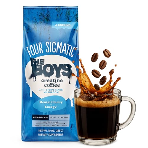 THE BOYS Creatine Coffee with Lion’s Mane Mushroom (10 Ounce)