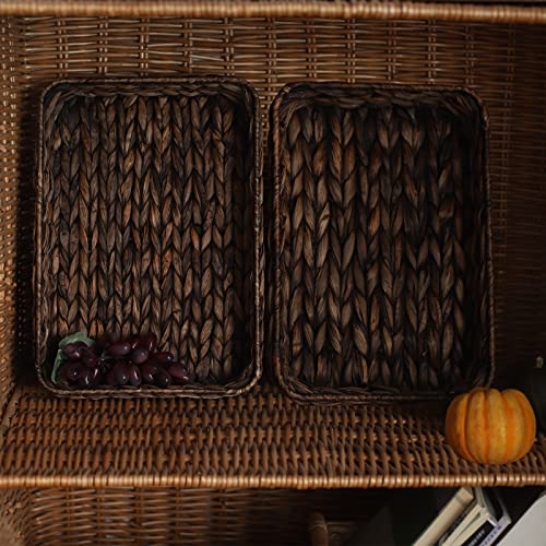 Water Hyacinth Woven Serving Tray Rectangular Hand