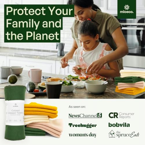 12 Pack Reusable Kitchen Paper Towels (12 Count)