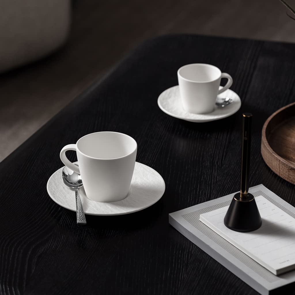 Rustic white coffee cup for tea, coffee or hot chocolate