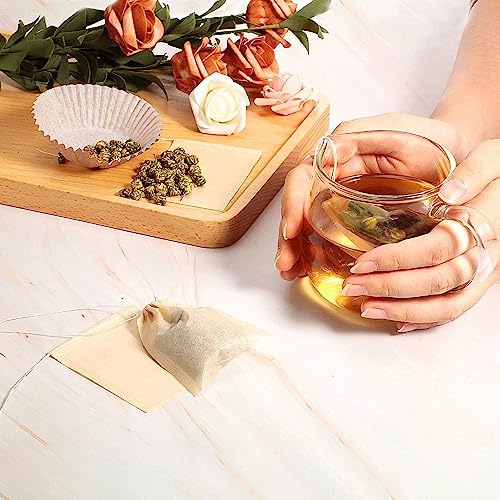 100Pcs Disposable Tea Bags for Loose Leaf Tea (100 Count)