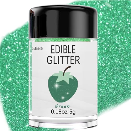 Green Edible Glitter Glimmer Powder for Cakes Drinks